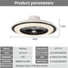 White Dimmable Flush Mount Ceiling Fan without Blades, Low Profile Flush Mount Enclosed Ceiling Fan with Light and APP Control-25-ErisView