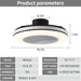 White Dimmable Flush Mount Ceiling Fan without Blades, Low Profile Flush Mount Enclosed Ceiling Fan with Light and APP Control-2-ErisView