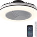 White Dimmable Flush Mount Ceiling Fan without Blades, Low Profile Flush Mount Enclosed Ceiling Fan with Light and APP Control-8-ErisView