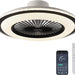 White Dimmable Flush Mount Ceiling Fan without Blades, Low Profile Flush Mount Enclosed Ceiling Fan with Light and APP Control-9-ErisView