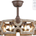 White Fandelier Ceiling Fan with Lights and Remote, Small Caged Farmhouse Vintage Rustic Ceiling Fans, Boho Chandelier Fan, Bladeless Ceiling Fan-1-ErisView