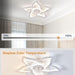 White Flower Ceiling Fan with Remote, Bedroom Ceiling Fans with Lights, Small Modern Low Profile Ceiling Fan, Flush Mount Ceiling Light Fixture-2-ErisView