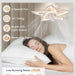 White Flower Ceiling Fan with Remote, Bedroom Ceiling Fans with Lights, Small Modern Low Profile Ceiling Fan, Flush Mount Ceiling Light Fixture-3-ErisView