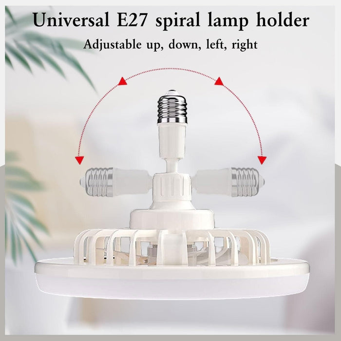 White LED Ceiling Fan with Lights and Remote Control, Dimmable Modern Fan Light for Living Room Dining Room Bedroom Office -3-ErisView