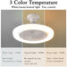 White LED Ceiling Fan with Lights and Remote Control, Dimmable Modern Fan Light for Living Room Dining Room Bedroom Office -4-ErisView