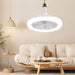 White LED Ceiling Fan with Lights and Remote Control, Dimmable Modern Fan Light for Living Room Dining Room Bedroom Office -6-ErisView