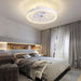 White LED Low Profile Ceiling Fan with Light, Flush Mount Bladeless Ceiling Fan with Remote Control, Dimmable Reversible Quiet Ceiling Fans -7-ErisView