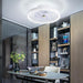 White LED Low Profile Ceiling Fan with Light, Flush Mount Bladeless Ceiling Fan with Remote Control, Dimmable Reversible Quiet Ceiling Fans -8-ErisView
