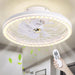 White LED Low Profile Ceiling Fan with Light, Flush Mount Bladeless Ceiling Fan with Remote Control, Dimmable Reversible Quiet Ceiling Fans -1-ErisView