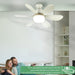 White Lightweight Ceiling Fan, High Speed Remote Control Fan, Low Profile Ceiling Fanlight for Bedroom Living Room Kitchen Offices-2-ErisView
