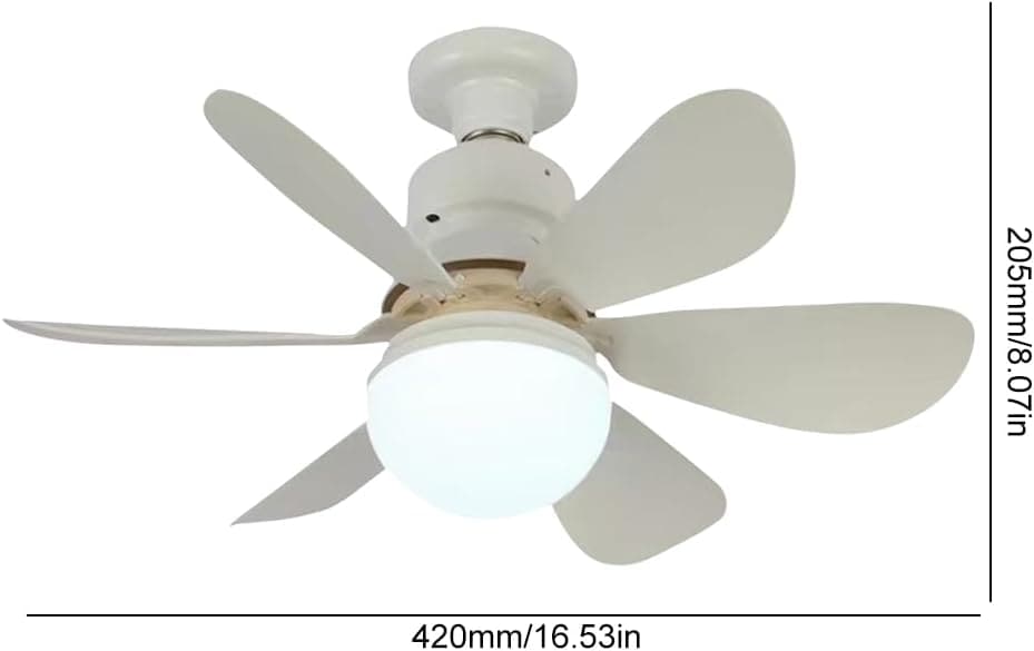 White Lightweight Ceiling Fan, High Speed Remote Control Fan, Low Profile Ceiling Fanlight for Bedroom Living Room Kitchen Offices-4-ErisView