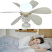 White Lightweight Ceiling Fan, High Speed Remote Control Fan, Low Profile Ceiling Fanlight for Bedroom Living Room Kitchen Offices-8-ErisView