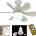 White Lightweight Ceiling Fan, High Speed Remote Control Fan, Low Profile Ceiling Fanlight for Bedroom Living Room Kitchen Offices-1-ErisView