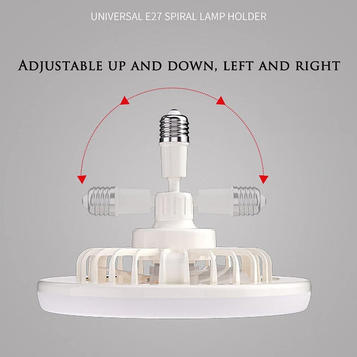 White Low Ceiling Fan Light with Remote Control, Round Modern Fan with Light, Dimmable Electric Ceiling Fan for Bedrooms Kitchen Office -4-ErisView
