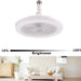 White Low Ceiling Fan Light with Remote Control, Round Modern Fan with Light, Dimmable Electric Ceiling Fan for Bedrooms Kitchen Office -5-ErisView
