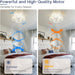 White Low Profile Ceiling Fan with APP Remote, Modern Small Flush Mount Reversible Ceiling Fan, Geometric Ceiling Fan for Living Room Bedroom Kitchen-2-ErisView