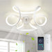 White Low Profile Ceiling Fan with APP Remote, Modern Small Flush Mount Reversible Ceiling Fan, Geometric Ceiling Fan for Living Room Bedroom Kitchen-1-ErisView