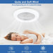 White Low Profile Ceiling Fan with Light, Flush Mount Remote Control Fan, Small Ceiling Fan for Living Room Bedroom Dining Room-4-ErisView
