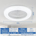 White Low Profile Ceiling Fan with Light, Flush Mount Remote Control Fan, Small Ceiling Fan for Living Room Bedroom Dining Room-6-ErisView