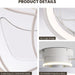 White Low Profile Flush Mount Ceiling Fan with Remote, Reversible Dimmable Metal Blade Fan for Bedroom Kitchen Living Room-3-ErisView