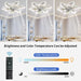 White Modern Ceiling Fan with Light and Remote Control, Remote Control Ceiling Fan with Light, Flush Mount Bladeless Ceiling Fan with Smart Timing-3-ErisView