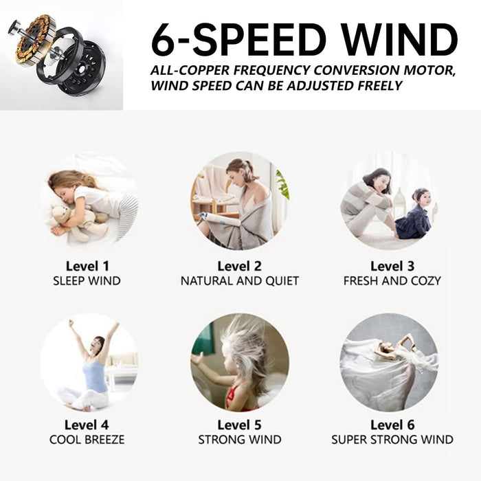 White Modern Ceiling Fan with Light and Remote Control, Remote Control Ceiling Fan with Light, Flush Mount Bladeless Ceiling Fan with Smart Timing-4-ErisView