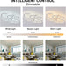 White Modern Smart Ceiling Light with Fan, Glam Ceiling Fan, LED Dimmable Quietest Fan For Sleeping for Living Room Bedroom-4-ErisView