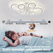 White Modern Smart Ceiling Light with Fan, Glam Ceiling Fan, LED Dimmable Quietest Fan For Sleeping for Living Room Bedroom-5-ErisView