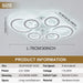 White Modern Smart Ceiling Light with Fan, Glam Ceiling Fan, LED Dimmable Quietest Fan For Sleeping for Living Room Bedroom-6-ErisView