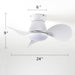 White Remote Control Ceiling Fan and Light APP Control, Modern Flush Mount Ceiling Fan with Low Profile Light for Bedroom Kitchen Patio-5-ErisView