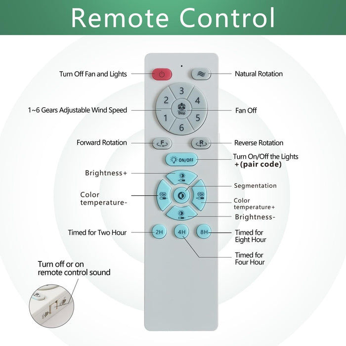 White Remote Control Ceiling Fan and Light APP Control, Modern Flush Mount Ceiling Fan with Low Profile Light for Bedroom Kitchen Patio-7-ErisView