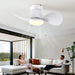 White Remote Control Ceiling Fan and Light APP Control, Modern Flush Mount Ceiling Fan with Low Profile Light for Bedroom Kitchen Patio-8-ErisView