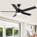 White Remote Control Ceiling Fan and Light, Modern Ceiling Fan with Light for Bedroom Kitchen, Quiet Reversible Fan in Winter Summer-18-ErisView
