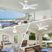 White Remote Control Ceiling Fan and Light, Modern Ceiling Fan with Light for Bedroom Kitchen, Quiet Reversible Fan in Winter Summer-25-ErisView