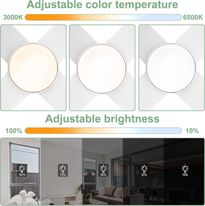 White Remote Control Ceiling Fan and Light, Modern Ceiling Fan with Light for Bedroom Kitchen, Quiet Reversible Fan in Winter Summer-4-ErisView