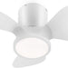 White Remote Control Ceiling Fan and Light, Small Low Profile Flush Mount Ceiling Fan for Bedroom Kitchen Patio, Porch Fans-8-ErisView
