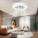 White Remote Control Ceiling Fan with Light, Bladeless Enclosed Ceiling Fan with Wi-Fi Bluetooth APP Control, Works with Alexa and Google Assistant -2-ErisView