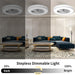 White Remote Control Ceiling Fan with Light, Bladeless Enclosed Ceiling Fan with Wi-Fi Bluetooth APP Control, Works with Alexa and Google Assistant -6-ErisView
