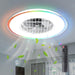 White Remote Control Ceiling Fan with Lights, Flush Mount Fandelier, Ceiling Fan with Low Profile Light for 120¡ã Wind Direction Adjustment-1-ErisView
