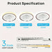 White Round LED Ceiling Fan with Remote, Modern Flush Mount Fandelier Ceiling Fan for Living Room Bedroom Kitchen Dining Room-ErisView
