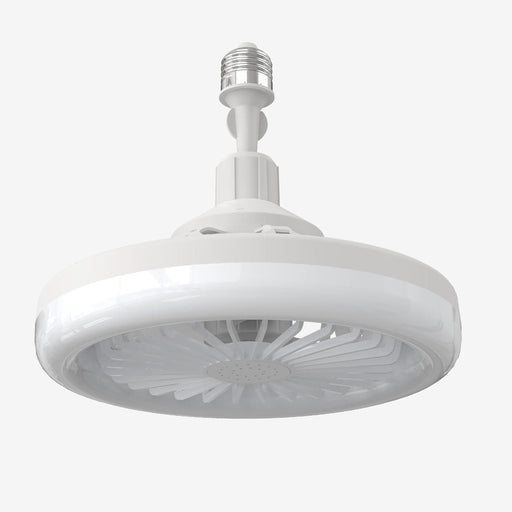 White Socket Fan Light without Remote, Socket Light Pendant Light, Mini Ceiling Fan for Small Space -1-ErisView
