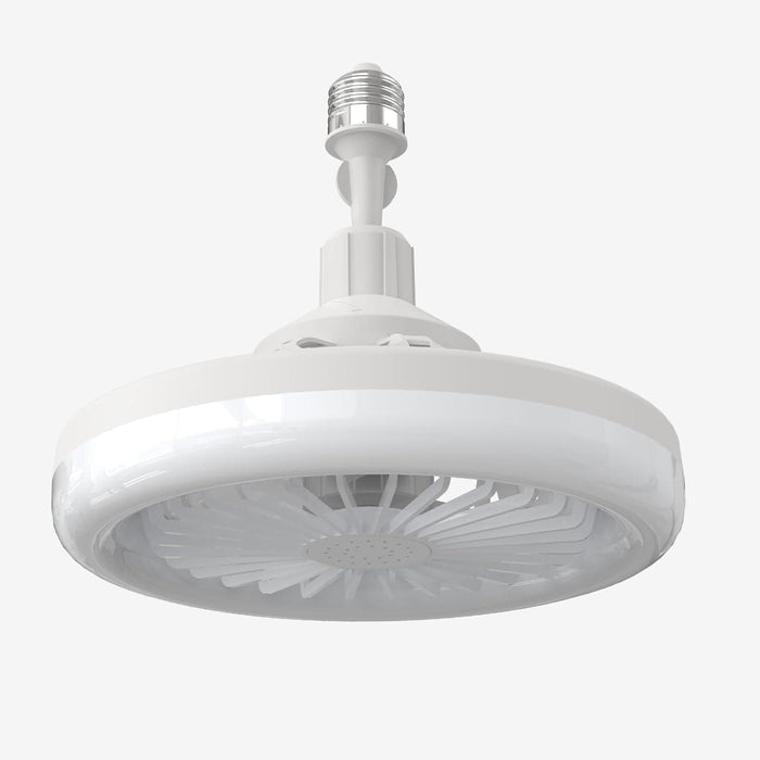 White Socket Fan Light without Remote, Socket Light Pendant Light, Mini Ceiling Fan for Small Space -1-ErisView