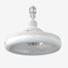 White Socket Fan Light without Remote, Socket Light Pendant Light, Mini Ceiling Fan for Small Space -1-ErisView