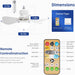 White Socket Remote Control Ceiling Fan and Light, Bedroom Ceiling Fans, Kitchen Fans with Lights, Living Room Fan -2-ErisView