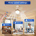 White Socket Remote Control Ceiling Fan and Light, Bedroom Ceiling Fans, Kitchen Fans with Lights, Living Room Fan -4-ErisView