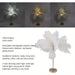 White Feather Table Lamp with Gold Metal Base, Dimmable Touch Table Lamp Nightstand Lamp, Desk Night Light 3 Color Temperature ErisView