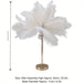 White Feather Table Lamp with Gold Metal Base, Dimmable Touch Table Lamp Nightstand Lamp, Desk Night Light Dimension ErisView