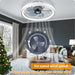 Wi-Fi Ceiling Fan with Low Profile Light, Smart Flush Mount Ceiling Fans, Compatible with Alexa and Google Assistant, Bladeless -5-ErisView