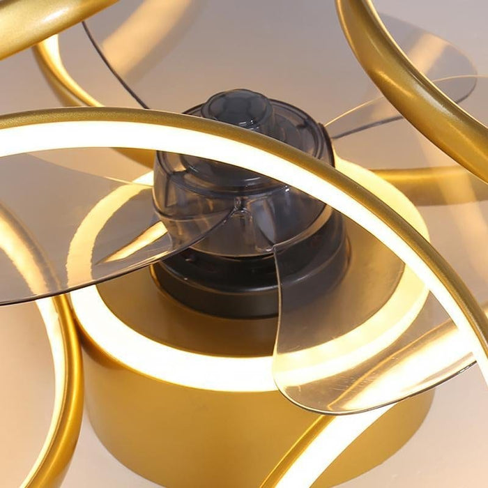 18 Flower Shaped Modern Ceiling Fans Light with Remote Chandelier with Fan