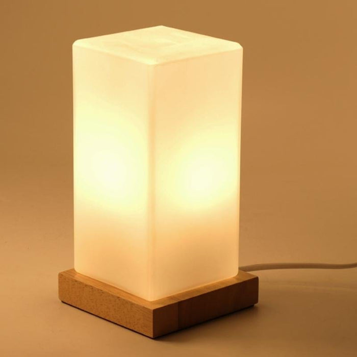 Nordic Wooden Kids' Table Lamp with Frosted Glass Remote Control Built-in Battery  Night Lamp